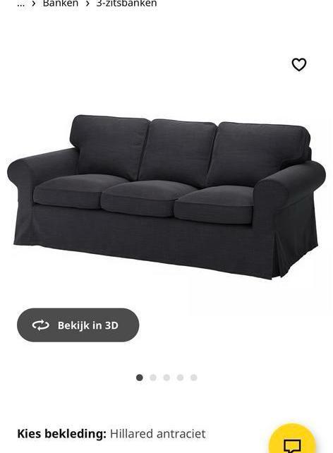 Moet nu weg! Set IKEA EKTORP banken: 2-zits + 3-zits, Huis en Inrichting, Banken | Bankstellen, Gebruikt, Rechte bank, Driepersoons