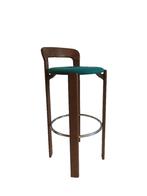 Prachtige vintage Hay Rey Bruno Rey design hoge barkruk, Ophalen, Gebruikt, Met voetsteun, Metaal