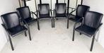 6 Leolux Cimaronne eetkamerstoelen, Huis en Inrichting, Stoelen, Ophalen of Verzenden, Zo goed als nieuw, Zwart, Vijf, Zes of meer stoelen