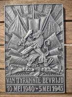 Plaquette no 1 bevrijding WO2 Nederlandse Leeuw mei 1945, Ophalen of Verzenden, Landmacht, Nederland, Embleem of Badge