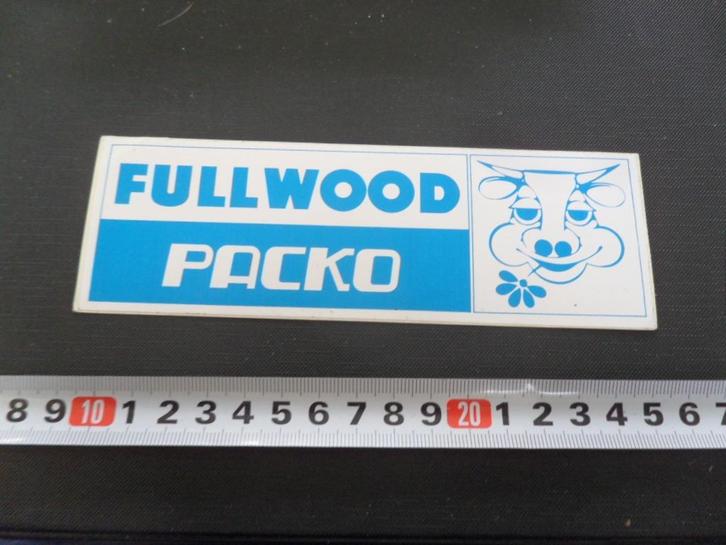 sticker FULLWOOD  PACKO, Verzamelen, Stickers, Zo goed als nieuw, Bedrijf of Vereniging, Ophalen