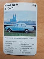 Ford 20m 2300s - losse kwartetkaart, Ophalen of Verzenden, Zo goed als nieuw, Auto's