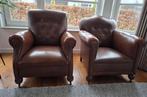 Prachtige set rundleren fauteuils. Izgs, Ophalen, Gebruikt, Leer, 50 tot 75 cm