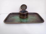 Art Deco Just Andersen brons inktstel glas pot inkwell, Ophalen of Verzenden