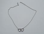 925 Zilveren Hartjes Ketting van Siebel Juweliers inc doosje, Ophalen, Zo goed als nieuw, Zilver, Zilver