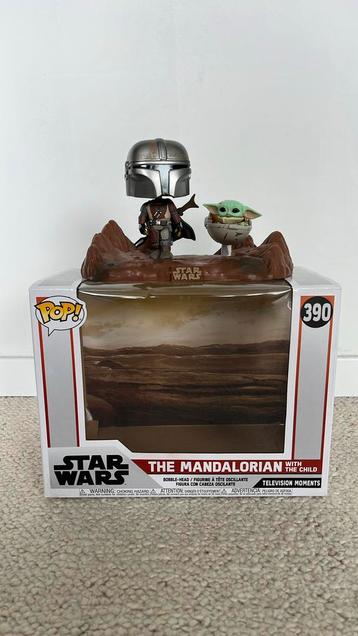 Funko pop, star wars 390, The mandalorian with the child beschikbaar voor biedingen