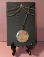 Zilveren Pokemon ketting Skitty (glitter). Zelfgemaakt., Sieraden, Tassen en Uiterlijk, Kettingen, Met hanger, Verzenden, Nieuw