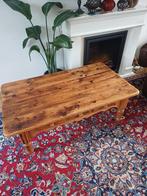 Antieke Grenen Salontafel met 3 Lades, Huis en Inrichting, Tafels | Salontafels, Ophalen, Gebruikt, 100 tot 150 cm, 50 tot 100 cm