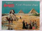 Bier reclamebord Budweiser Budvar Czech Premium Lager Egypte, Verzamelen, Ophalen of Verzenden, Gebruikt, Reclamebord