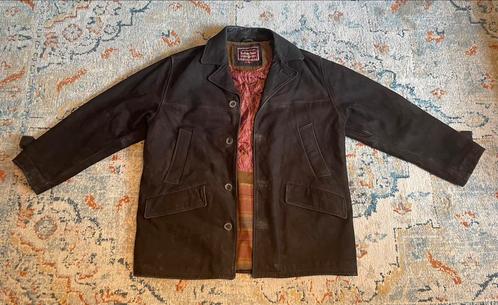 Vintage 90s Marlboro Suede Jas, Kleding | Heren, Jassen | Winter, Gedragen, Maat 52/54 (L), Ophalen of Verzenden