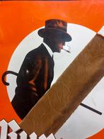 Origineel blik reclamebord “Burger” sigaren – 7451 cm, Ophalen of Verzenden, Gebruikt, Reclamebord