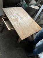 Houten werkbank / werktafel met lade 79x120x48 – stevig, Ophalen, Gebruikt, -, -