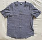 Vintage Blouse Viscose Blauw Korte Mouw Maat 40, Maat 38/40 (M), Blauw, Ophalen of Verzenden, Zo goed als nieuw