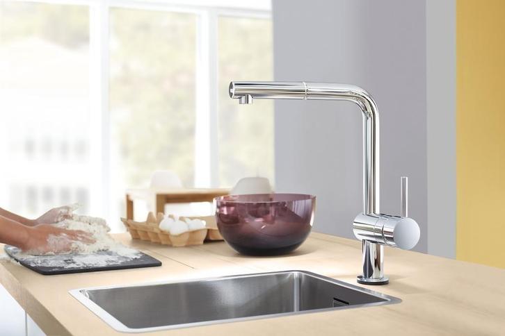 Grohe Minta touch electronische kraan, uittrekbaar mousseur, Doe-het-zelf en Verbouw, Sanitair, Gebruikt, Kraan, Chroom, Ophalen of Verzenden
