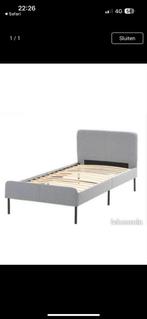 Ikea Slattum Lichtgrijs Bed 90x200, 90 cm, Eenpersoons, Ophalen of Verzenden, Zo goed als nieuw