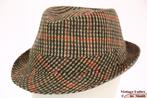hoed Trilby Hawkins tweed-stijl groen oranje 57, 58, 59, 60, Hoed, Nieuw, Ophalen of Verzenden, 58 of 59 cm (L, 7¼ of ⅜ inch)