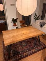 Eikenhout tafel industrieel 170cm, Ophalen, Gebruikt, 100 tot 150 cm, Eikenhout