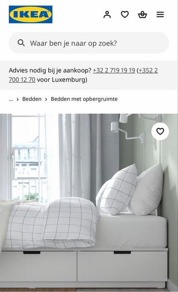 IKEA Tweepersoonsbed - Zwart - met opberglades - afbeelding 4