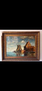 Schilderij van de oude herberg de Campveerse toren in Veere, Ophalen of Verzenden