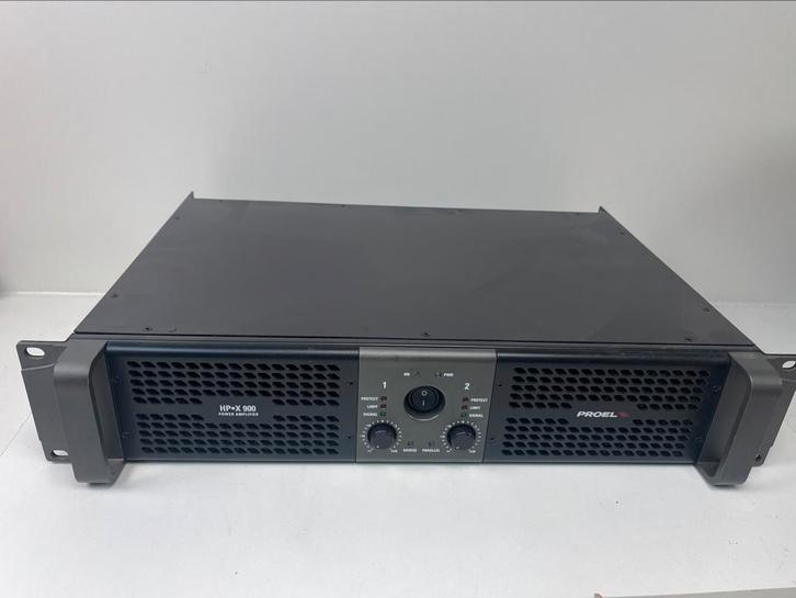 PROEL HPX 900 Eindversterker 2keer 450Watt 19Inch 2He TOPPER, Audio, Tv en Foto, Professionele Audio-, Tv- en Video-apparatuur