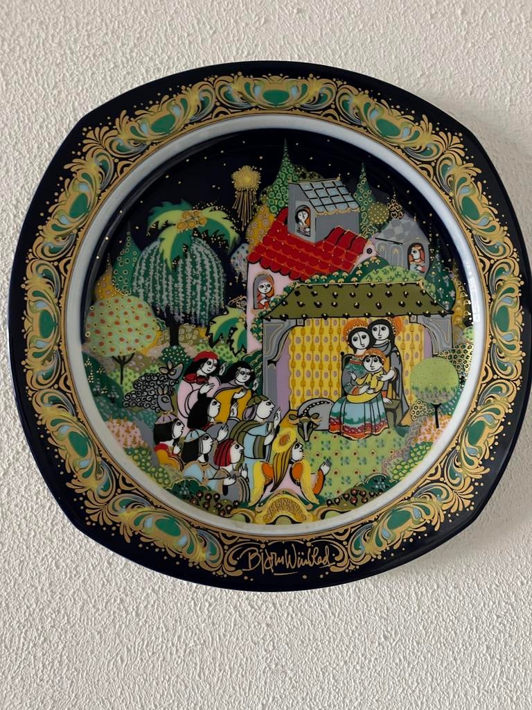 Rosenthal Bjørn Wiinblad Kerstbord 1983, Antiek en Kunst, Antiek | Wandborden en Tegels, Ophalen of Verzenden