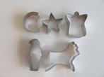 5 Kerst koek uitstekers koekvormpjes engel kerstman rendier, Ophalen of Verzenden, Zo goed als nieuw