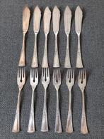 art deco verzilverd vis bestek (HAAL 60), Antiek en Kunst, Antiek | Bestek, Ophalen