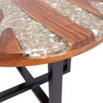 NIEUWE Salontafel Teakhout, mangohout & hars 60 cm , Gebruikt, Venlo, 100 tot 150 cm, Overige materialen