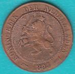Nederland 2½ cent 1884 Willem III, Sch. 683 in munthouder, Postzegels en Munten, Munten | Nederland, Ophalen of Verzenden, Koning Willem III