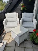 Tuinset 2 stoelen en Hocker van Intenso, Ophalen, Zo goed als nieuw, Wicker, Hocker