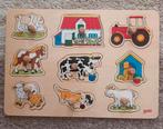 Houten insteekpuzzel boerderij, Ophalen, Minder dan 10 stukjes, Zo goed als nieuw, Van hout