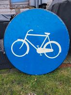 Vintage Verkeersbord - Fietspad, Antiek en Kunst, Ophalen