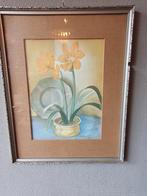 schilderij  aquarel stilleven bloemen jos ruting, Antiek en Kunst, Kunst | Schilderijen | Klassiek, Ophalen