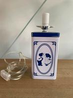 Schattig gerestyled Delfts Blauw blik tafellampje, Huis en Inrichting, Lampen | Tafellampen, Minder dan 50 cm, Nieuw, Ophalen of Verzenden