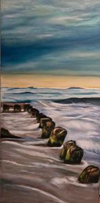 Schilderij zeezicht olieverf op canvas, Ophalen