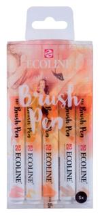 Ecoline brush pen set Beige pink 5st, Hobby en Vrije tijd, Verzenden, Nieuw, Potlood of Stift