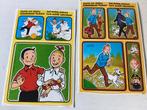 2 ansichtkaarten met stickers Kuifje en Suske en Wiske, Verzenden, Suske en Wiske, Zo goed als nieuw, Plaatje, Poster of Sticker