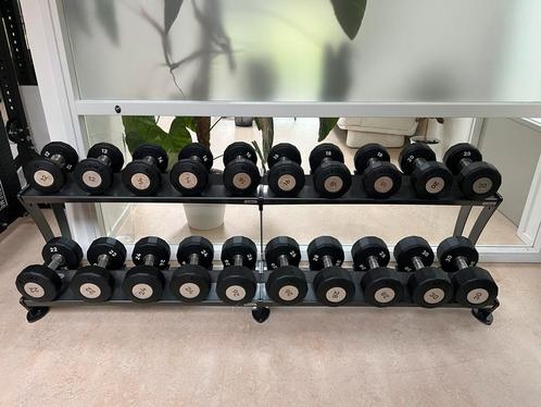 Eleiko dumbbell set plus rack 12 kg t/m 30 kg, Sport en Fitness, Fitnessmaterialen, Zo goed als nieuw, Dumbbell, Ophalen
