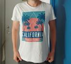 California Vacation T-Shirt Maat L Print Palmbomen Hemel Zon, Maat 52/54 (L), Wit, Ophalen of Verzenden, Gedragen