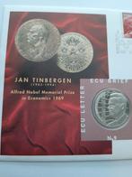 1 ECU 1995 JAN TINBERGEN + POSTZEGELS, Postzegels en Munten, Verzenden, Overige materialen, Nederland