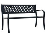 Tuinbank 125 cm staal zwart, nieuw in doos, Ophalen of Verzenden, Zo goed als nieuw