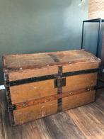 Kist dekenkist houten hout scheepskist oud vintage, Minder dan 50 cm, Minder dan 50 cm, Gebruikt, Ophalen of Verzenden