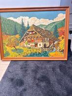 Schilderij huis in de bergen, Ophalen