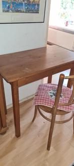 Klein geloogd grenen tafeltje, Ophalen, Landelijjk, Gebruikt, 50 tot 100 cm