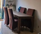 Eettafel met 4 stoelen, Ophalen of Verzenden, Gebruikt, Modern, 4 tot 6 stoelen