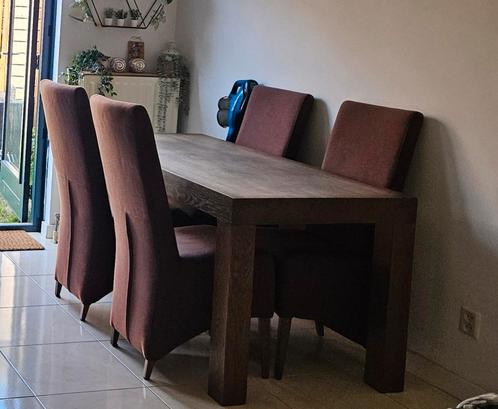Eettafel met 4 stoelen, Huis en Inrichting, Complete eetkamers, Gebruikt, 4 tot 6 stoelen, Ophalen of Verzenden