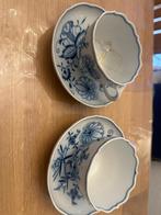 Oude kop en schotels van meissen merk(waarvan 1 gebroken), Antiek en Kunst, Antiek | Porselein, Ophalen of Verzenden