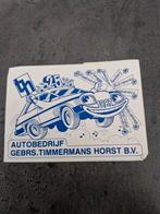 3890Sticker Autobedrijf Gebrs. Timmermans Horst B.V. Reclame, Verzamelen, Ophalen of Verzenden, Auto's