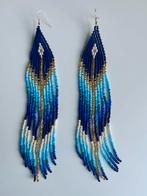Lange oorbellen uit Ecuador 16cm NIEUW!, Hangers, Blauw, Nieuw, Ophalen of Verzenden