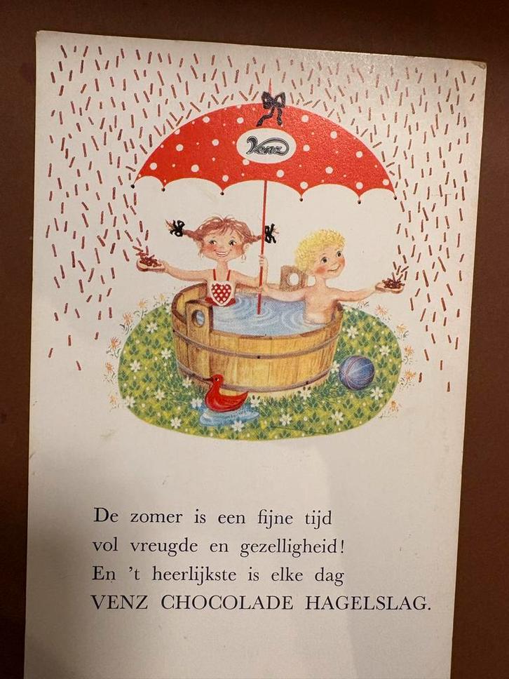 Oude Ansichtkaart Venz Hagelslag, Verzamelen, Ansichtkaarten | Nederland, Ongelopen, 1960 tot 1980, Ophalen of Verzenden